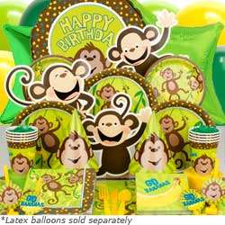 Sock Monkey Birthday Party Supplies on Birthday Party Zoo Animal Safari Plastic Table Cover