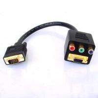   male to VGA Female &3RGB Splitter Cable Adapter Converter 019  