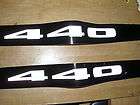 1971 PLYMOUTH ROAD RUNNER 440 HOOD INSERT DECALS NEW PAIR BLACK W 