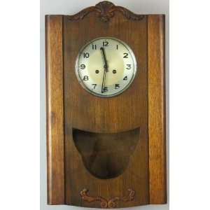   French Art Deco Regulator Wall Clock Regulateur Oak 