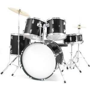 5 Pc Black Drum Set Musical Instruments