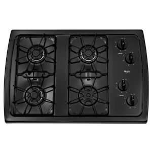   Whirlpool W3CG3014XB 30 Gas Cooktop 4 Sealed Burners Black Appliances