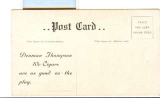 1910 Actor DENMAN THOMPSON 10c CIGARS Adv. Postcard  