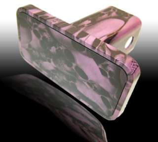Acrylic Hitch Cover Pink Skulls  