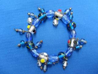 African Jewelry MOROCCAN STYLE GLASS BEAD BRACELET D  