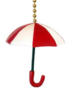 umbrella red white novelty home decor ceiling fan light lamp pull 