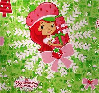 NEW* CHRISTMAS STRAWBERRY SHORTCAKE gift wrap paper 16 sheets  