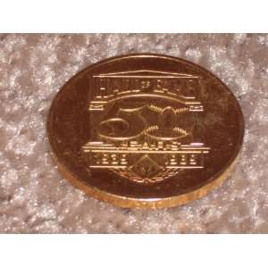   Baseball Hall Of Fame 50th Anniversary Bronze Coin 