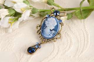 Crystal CAMEO Pin Brooch & pendant for necklace CB302  