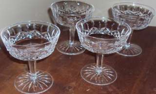 VINTAGE WATERFORD CRYSTAL WINE GLASSES SET OF 4 STEM WINE GLASS  