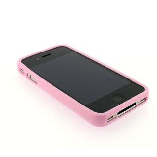 NEW PINK COVER SKIN CASE BUMPER FOR APPLE IPHONE 4 4G  