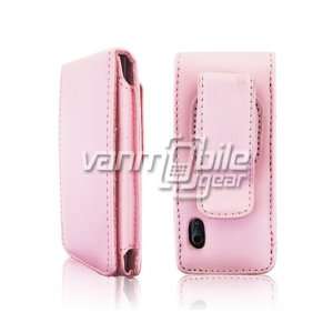  BABY PINK LEATHER FLIP CASE for APPLE iPOD NANO 5TH GEN 
