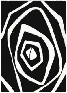 Wool Area Rugs 8x10 Black White Handcarved 7 Patterns  