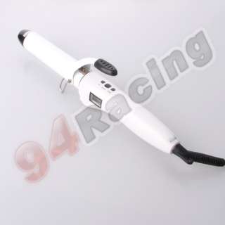 30MM Ceramic Hair Curling Iron Curler Rod LCD Display CE  