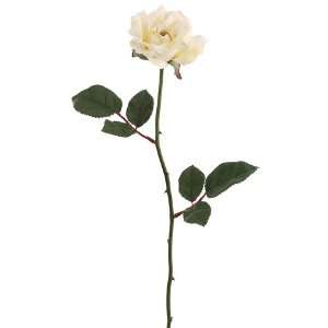   Artificial Single Vanilla Rose Silk Flower Sprays 23