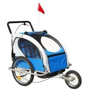   Aosom 2in1 Double Baby Bike Trailer/stroller  Blue
