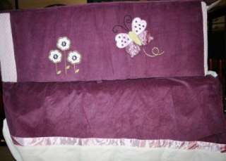 Baby Bedding, Purple, Pink, Cribskirt, Dust Ruffle & Matching Crib 