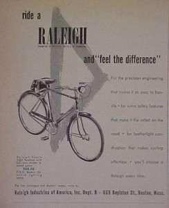 1953 Raleigh Champion Bicycles Roadster~Archer Bike Ad  