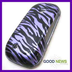 for Verizon LG Cosmos 2 VN251   Purple Zebra Hard Case Phone Cover 