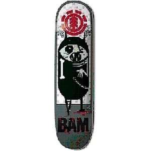 Bam Margera Element/BAM Savage Skateboard Deck:  Sports 