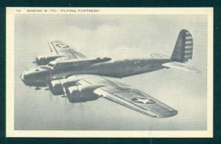 P8651 Aircraft Postcard   Boeing B 17C Flying Fortress  