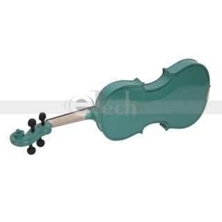 Full Size 4/4 Green Acoustic Violin + Case Bow Rosin  