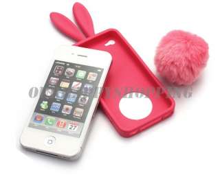 iPhone 4 4G Bunny Rabbit Silicone Rubber Case Skin Red  