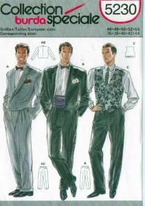 Burda Mens Clothing Sewing Pattern  