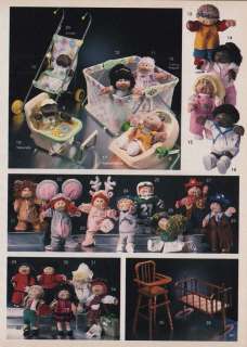 1985 CABBAGE PATCH KIDS & PREEMIE DOLLS W/ ACCESSORIES AD   2 PAGES 