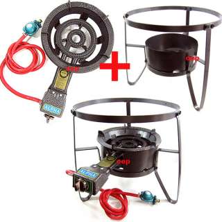   Gate Gas Double Burner + Stand Combo Camping Outdoor Cooking Backyard