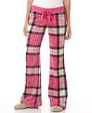    Planet Gold Pants, Plaid Fleece Flared  