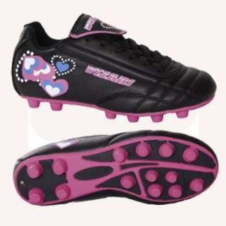   Retro Hearts Youth Soccer Cleats (93012) BLACK/PINK YOUTH 10 Shoes