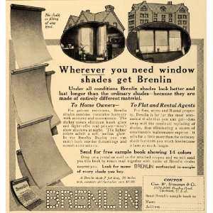  1910 Ad Brenlin Window Shades House Coupon Light Sun 
