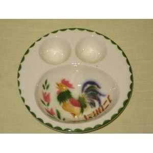   Cardinal China  Rooster  Double Poached / Soft Boiled Egg Cup Dish