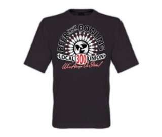  Local 300 Union Black T shirt Bowling Theme Clothing