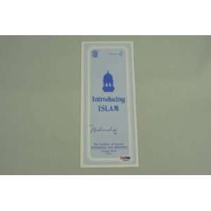  Signed Authentic Islam Pamphlet Psa   Autographed Boxing Equipment