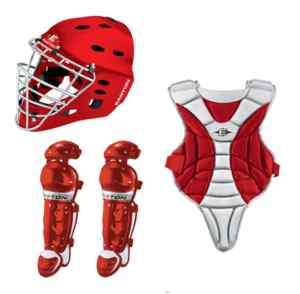 Easton Black Magic Red/Silver Catchers Set Ages 9 12  