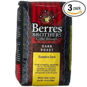 Berres Brothers Coffee Roasters Sumatra Coffee, Whole Bean, 10 Ounce 