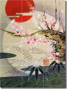 Tanabe Oriental Landscape Art Ceramic Tile Mural  