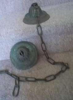 ATQ Cast Metal Ceiling Caps w/hanging chains for Oil Lamps 