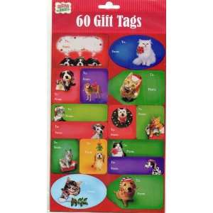  Cat & dog Lovers 60 Christmas Gift TAGS, Christmas House 