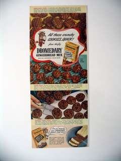 Dromedary Gingerbread Mix Cookie Recipe 1944 print Ad  