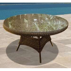  42 Brookwood Resin Wicker Dining Table: Patio, Lawn 