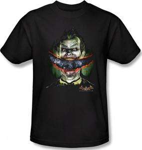   SIZES Batman Arkham Asylum Joker Crazy Smile DC Video Game T shirt top