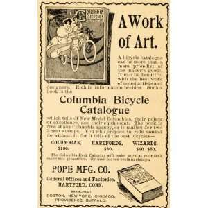  1895 Ad Pope Manufacturing Columbia Bicycles Catalog 