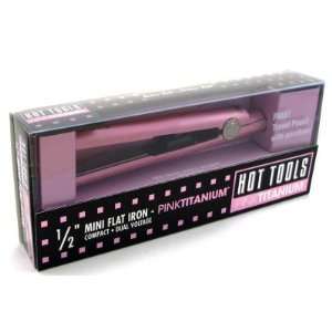   Pink Titanium 1/2 Mini Compact Flat Iron HPK13 (Case of 6) Beauty