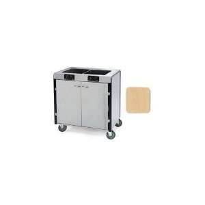   Mobile Cooking Cart w/ 2 Induction Stove, Light Maple 