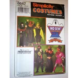  Simplicity Costumes Pattern, No Sew Costumes, Child, 8642 