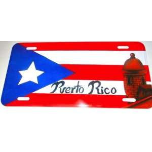 de auto con la bandera de Puerto Rico./ Tablet of car with the Puerto 