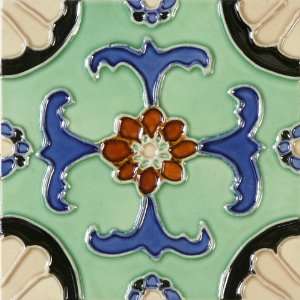  Hand Painted Deco Fuente 6 x 6 Inch Ceramic Kitchen Wall Floor Tile 